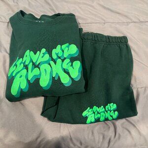Boubon & Belles  oversized "Leave Me Alone" Emerald matching set